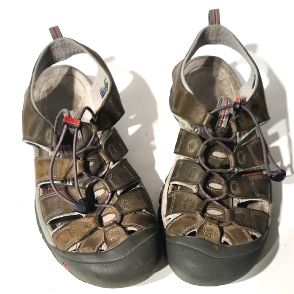 Keen Newport Waterproof Leather Olive Brown Hiking Sport Sandals Size 13